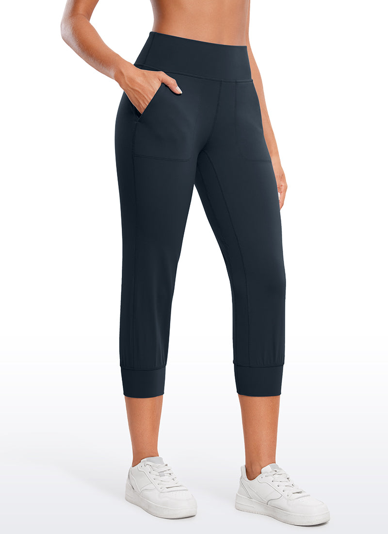 CRZ YOGA Mujeres Joggers Alta Cintura con Bolsillos de 23 pulg. True Navy