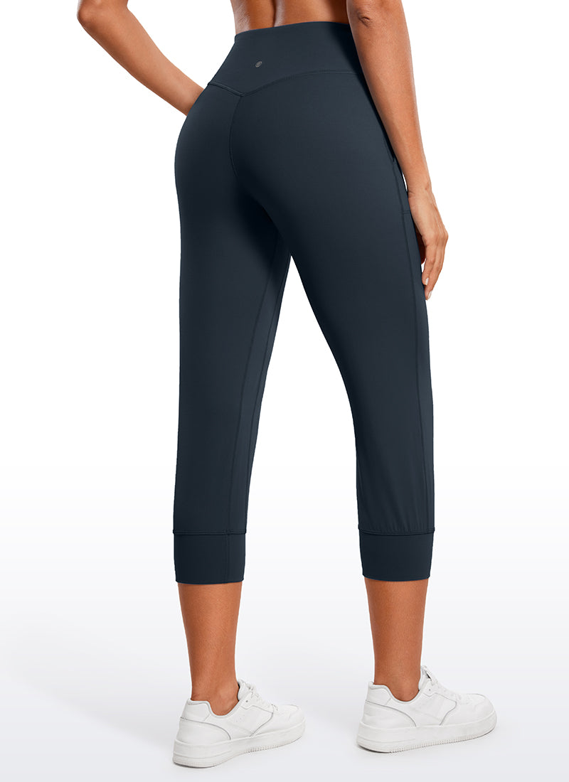CRZ YOGA Mujeres Joggers Alta Cintura con Bolsillos de 23 pulg. True Navy