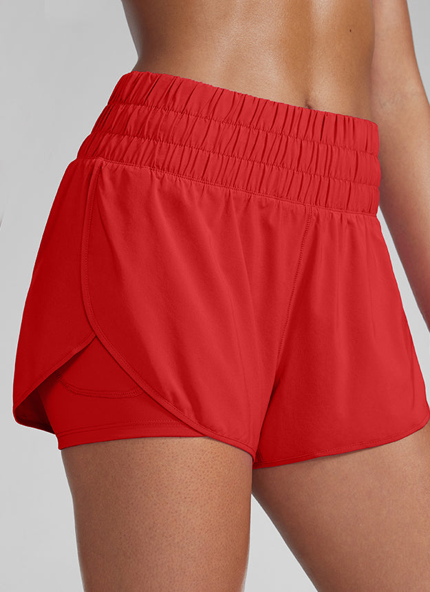 Feathery-Fit Soft Tiro Alto 2 en 1 de 3 pulg.