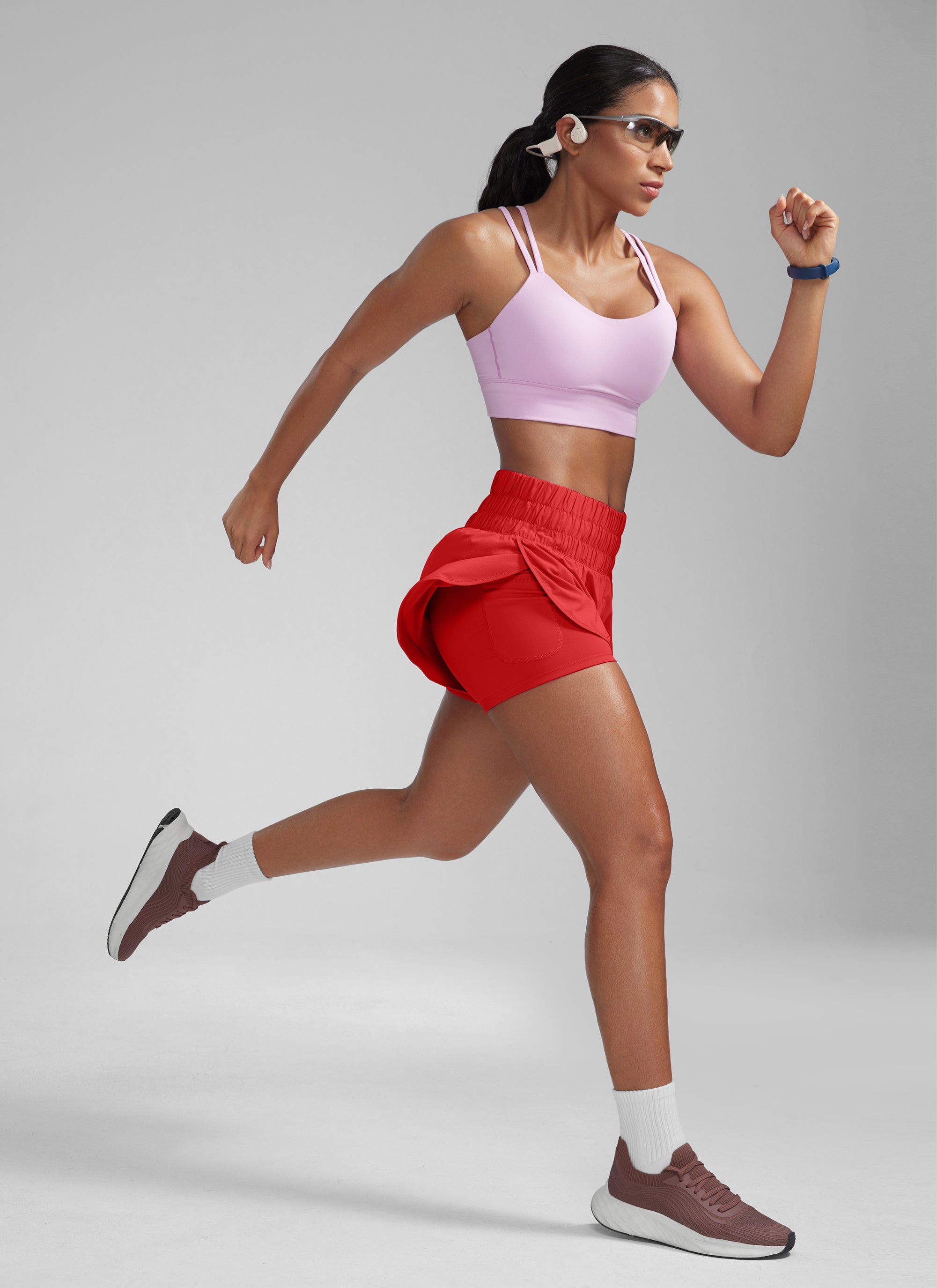 Feathery-Fit Soft Tiro Alto 2 en 1 de 3 pulg.