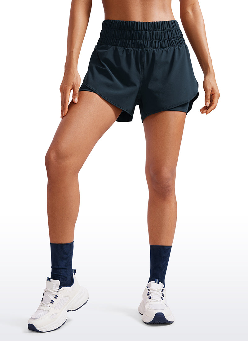 Feathery-Fit Soft Tiro Alto 2 en 1 de 3 pulg.
