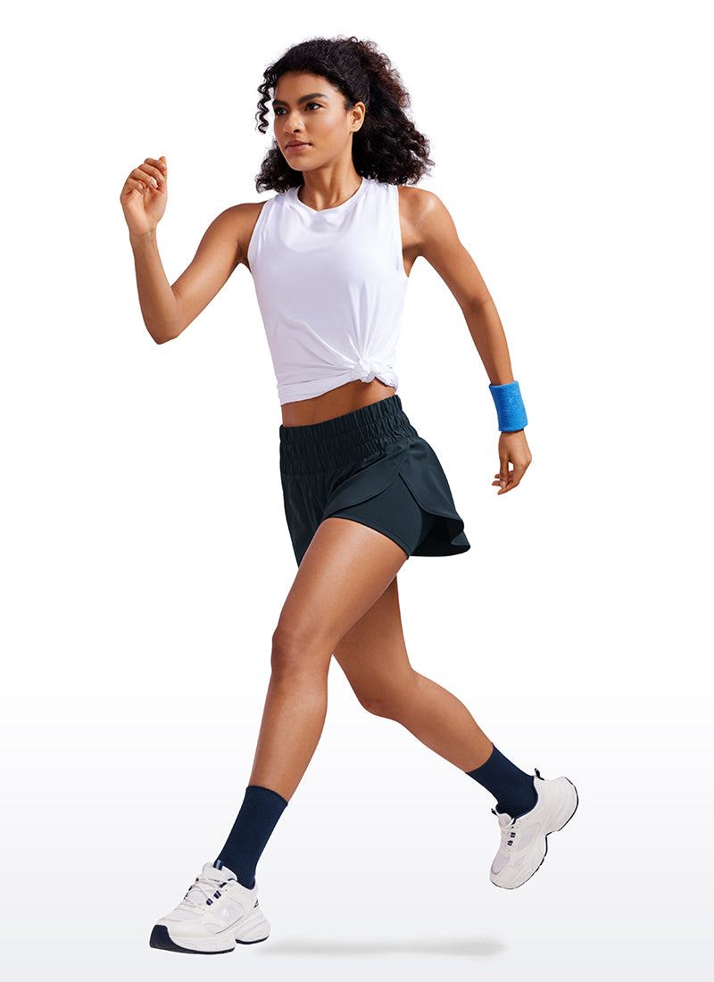Feathery-Fit Soft Tiro Alto 2 en 1 de 3 pulg.