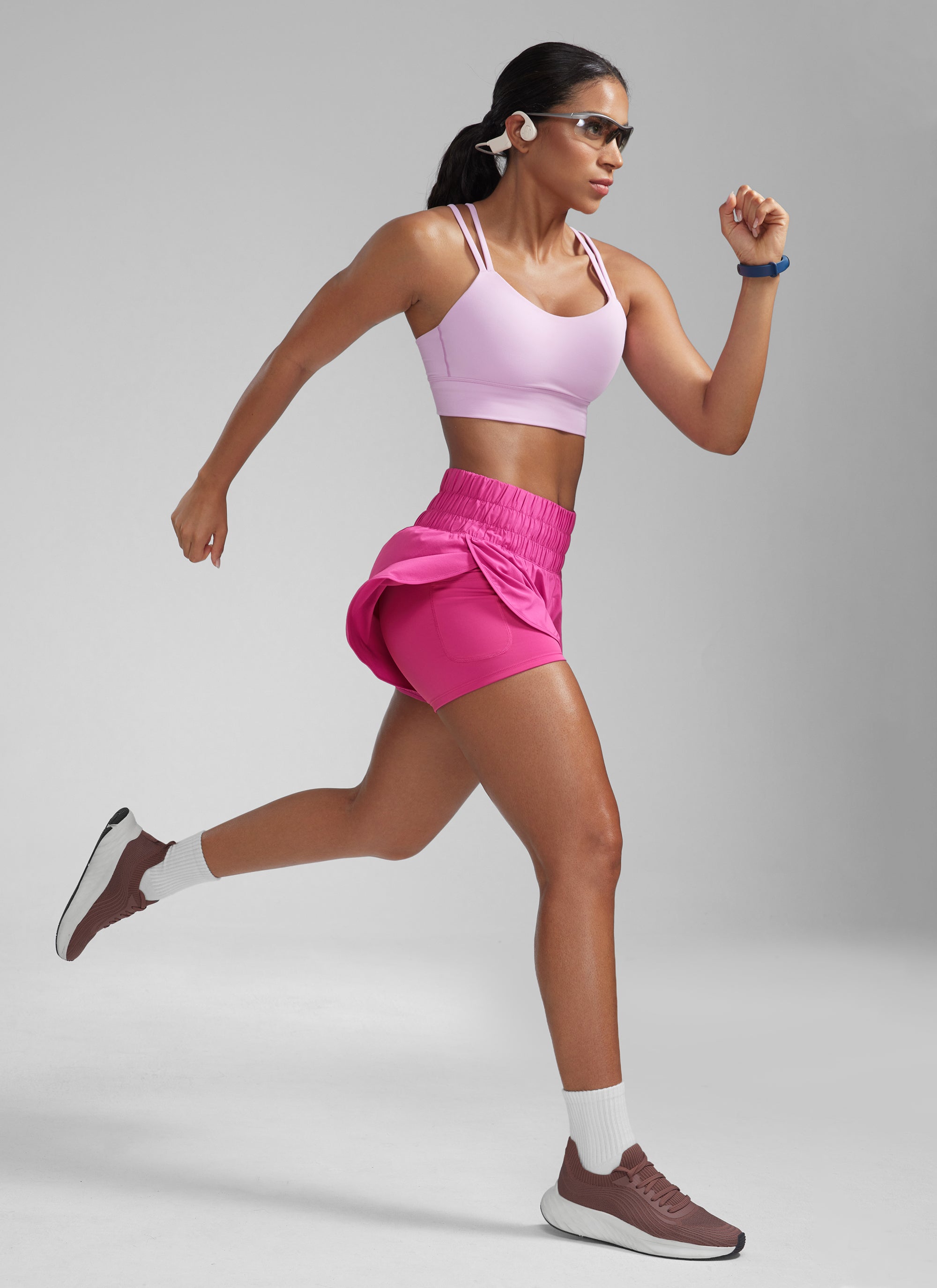 Feathery-Fit Soft Tiro Alto 2 en 1 de 3 pulg.