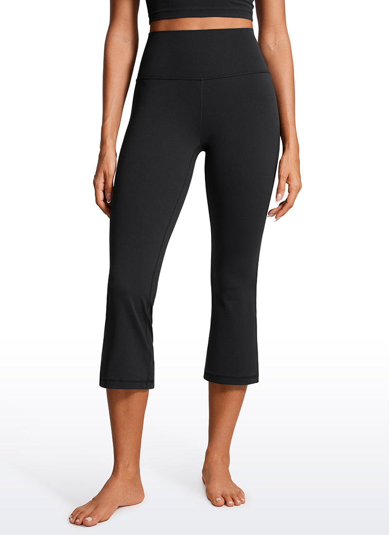 CRZ YOGA Leggings de Pierna Ancha de Cintura Alta con Bolsillos Negro