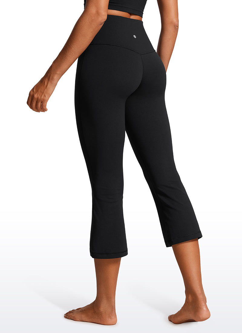 CRZ YOGA Leggings de Pierna Ancha de Cintura Alta con Bolsillos Negro