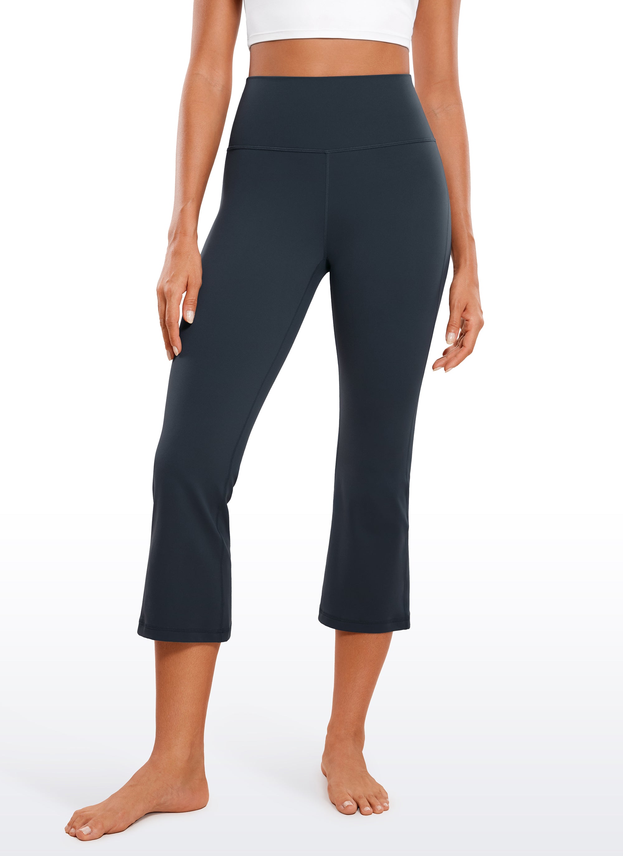 CRZ YOGA Leggings de Pierna Ancha de Cintura Alta con Bolsillos True Navy