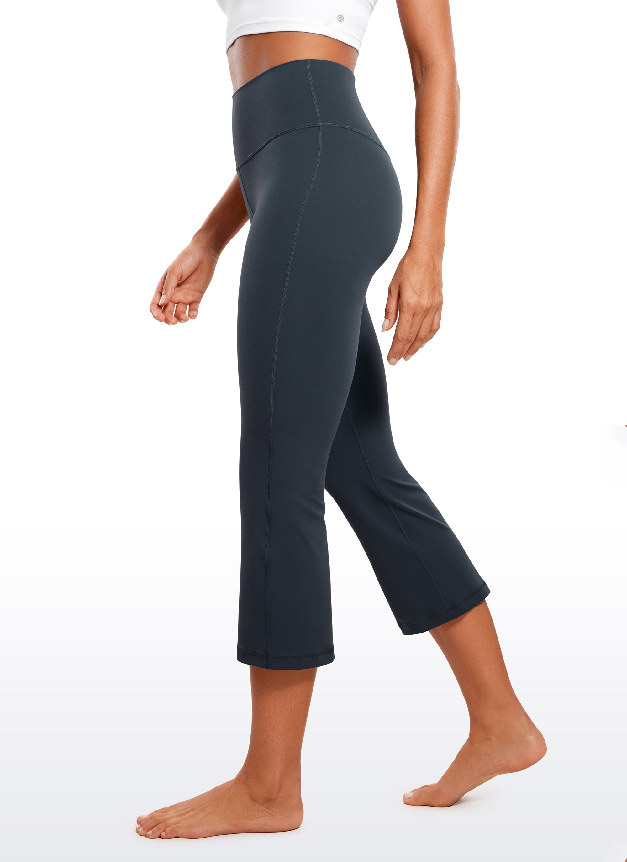 CRZ YOGA Leggings de Pierna Ancha de Cintura Alta con Bolsillos True Navy