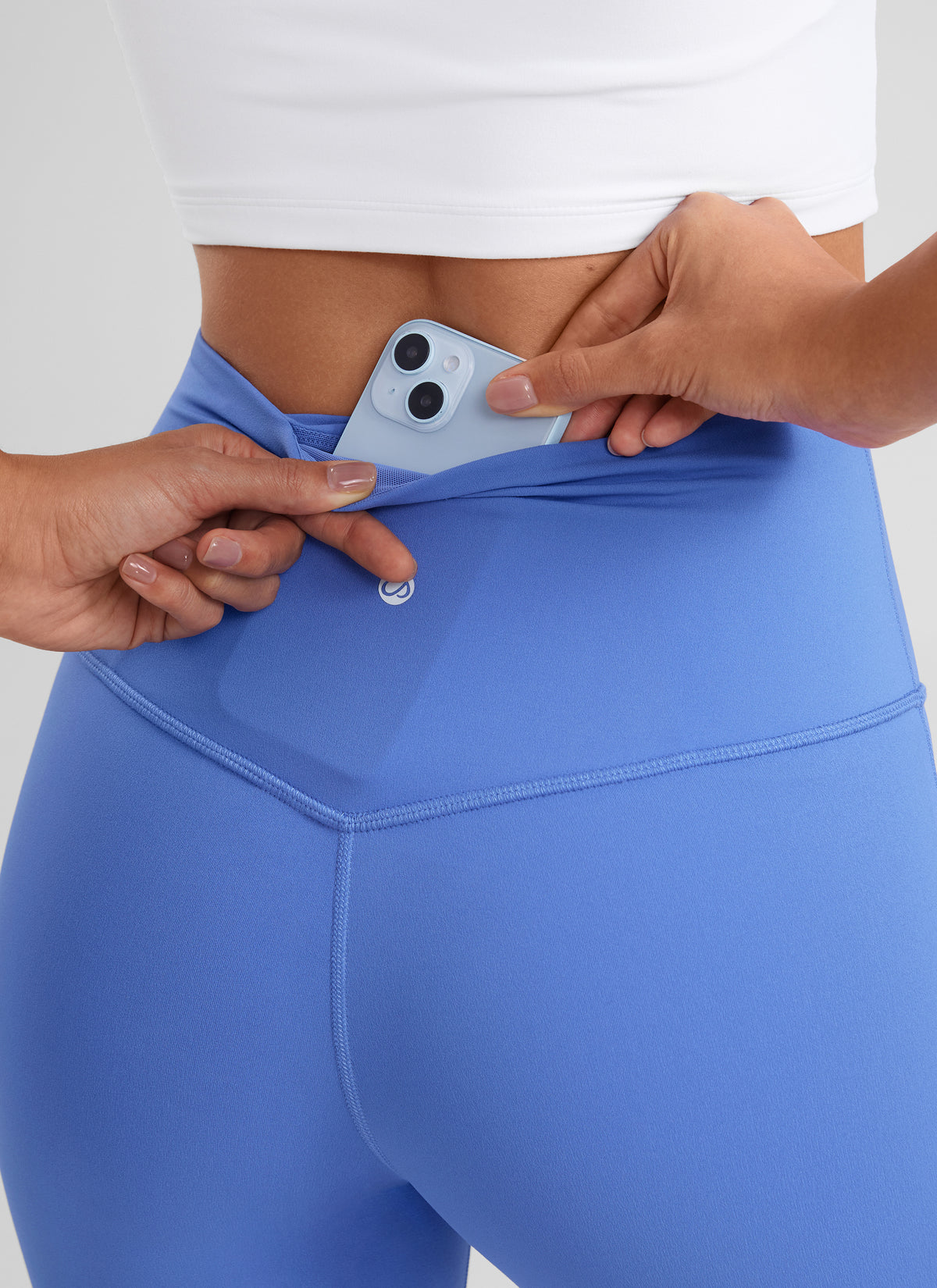 CRZ YOGA Leggings de Cintura Alta y Pierna Acampanada para Mujer Añil Salvaje @model_info:Luciana