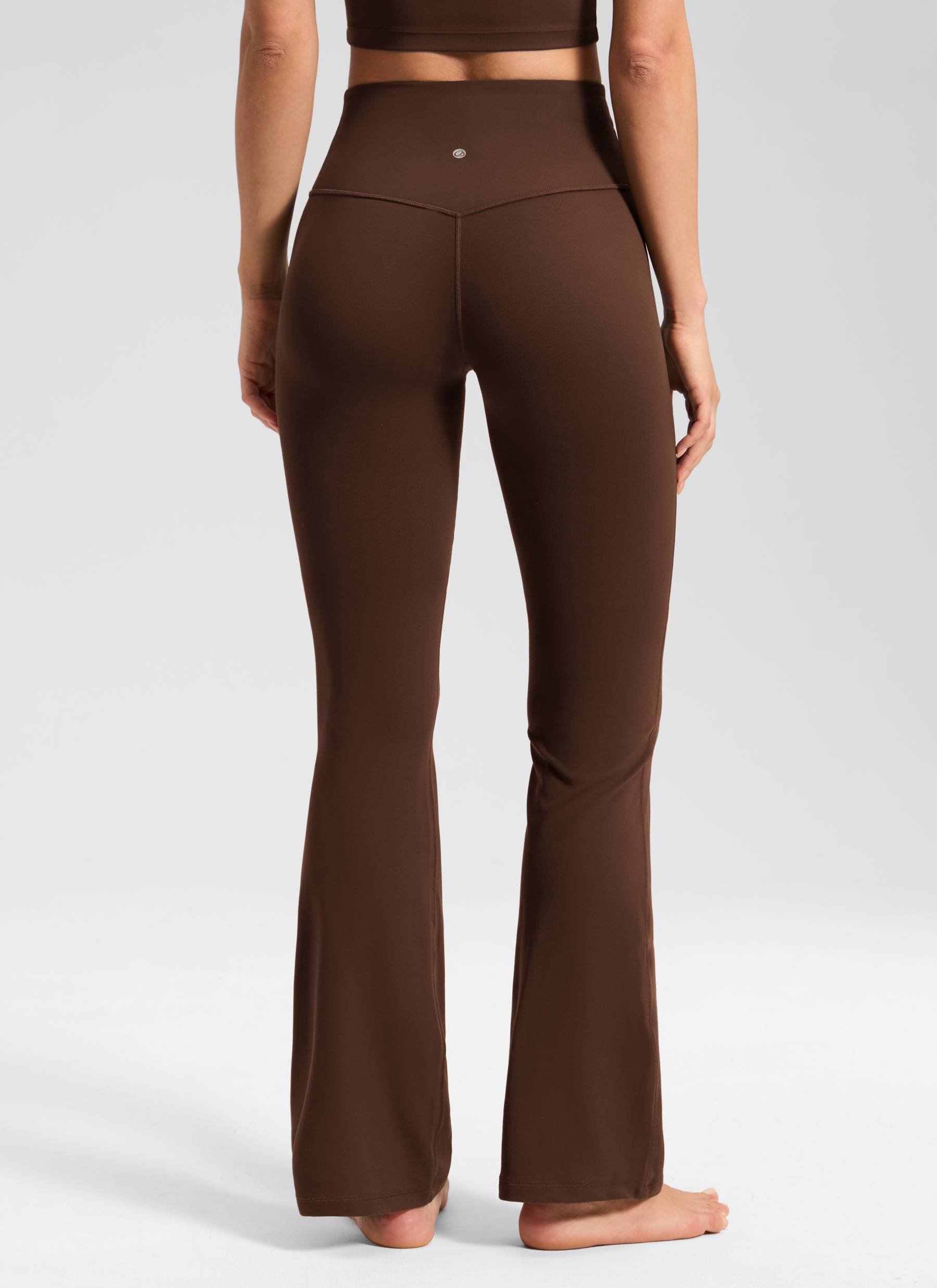 CRZ YOGA Leggings de Cintura Alta y Pierna Acampanada para Mujer Marrón Lava
