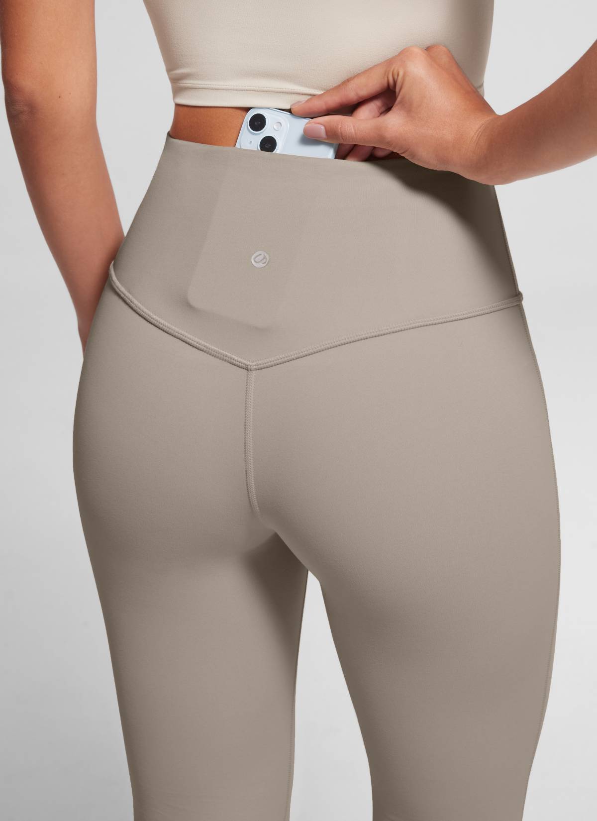 CRZ YOGA Leggings de Cintura Alta y Pierna Acampanada para Mujer Gris Ceniza Cálido