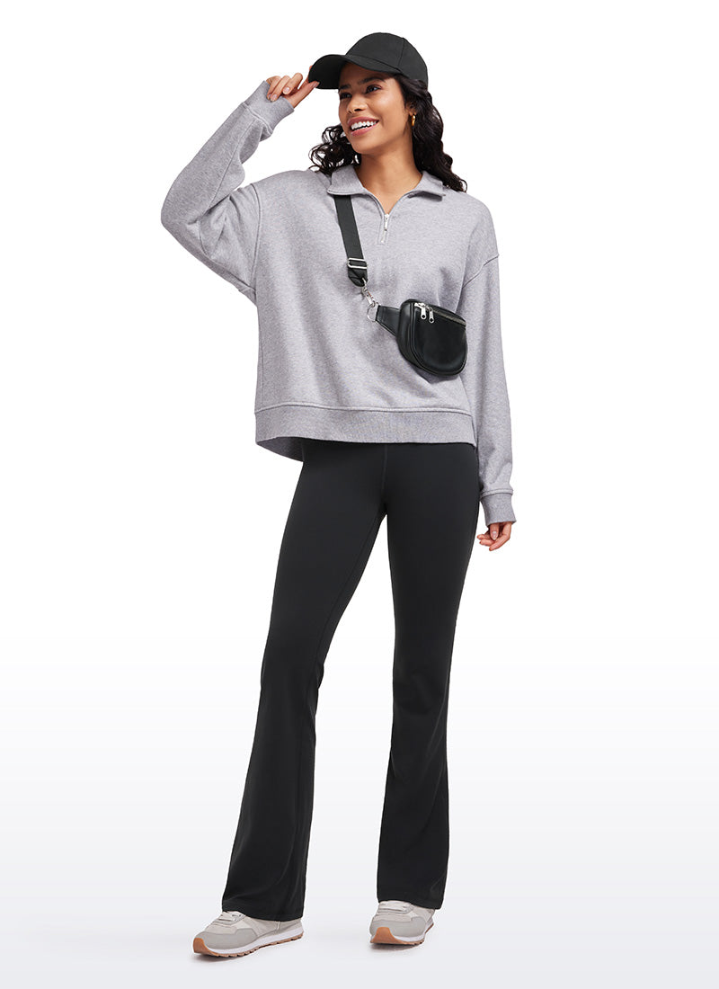 CRZ YOGA Leggings de Cintura Alta y Pierna Acampanada para Mujer Negro