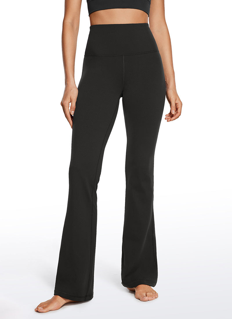 CRZ YOGA Leggings de Cintura Alta y Pierna Acampanada para Mujer Negro