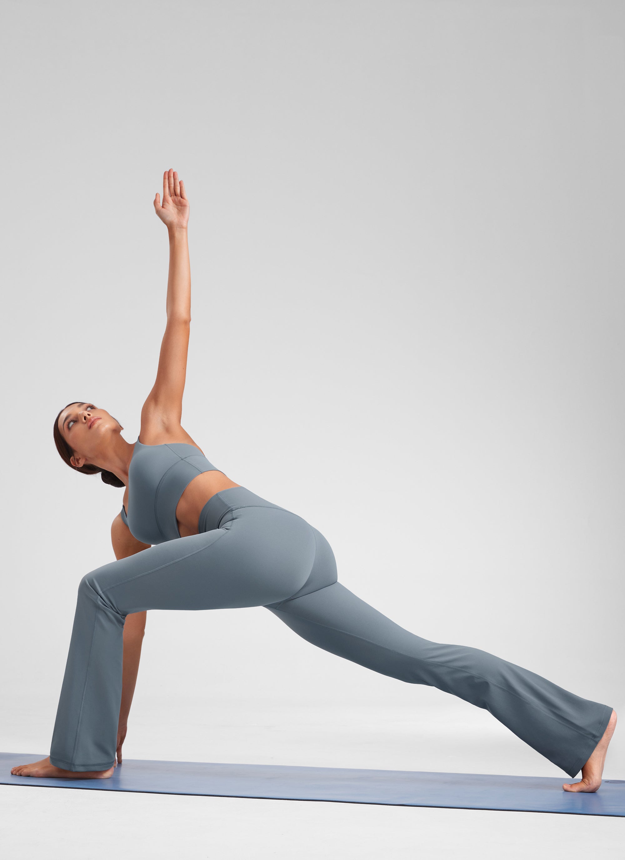 CRZ YOGA Leggings con Bolsillos Acampanados de 29 Pulgadas para Mujer Azul Belga