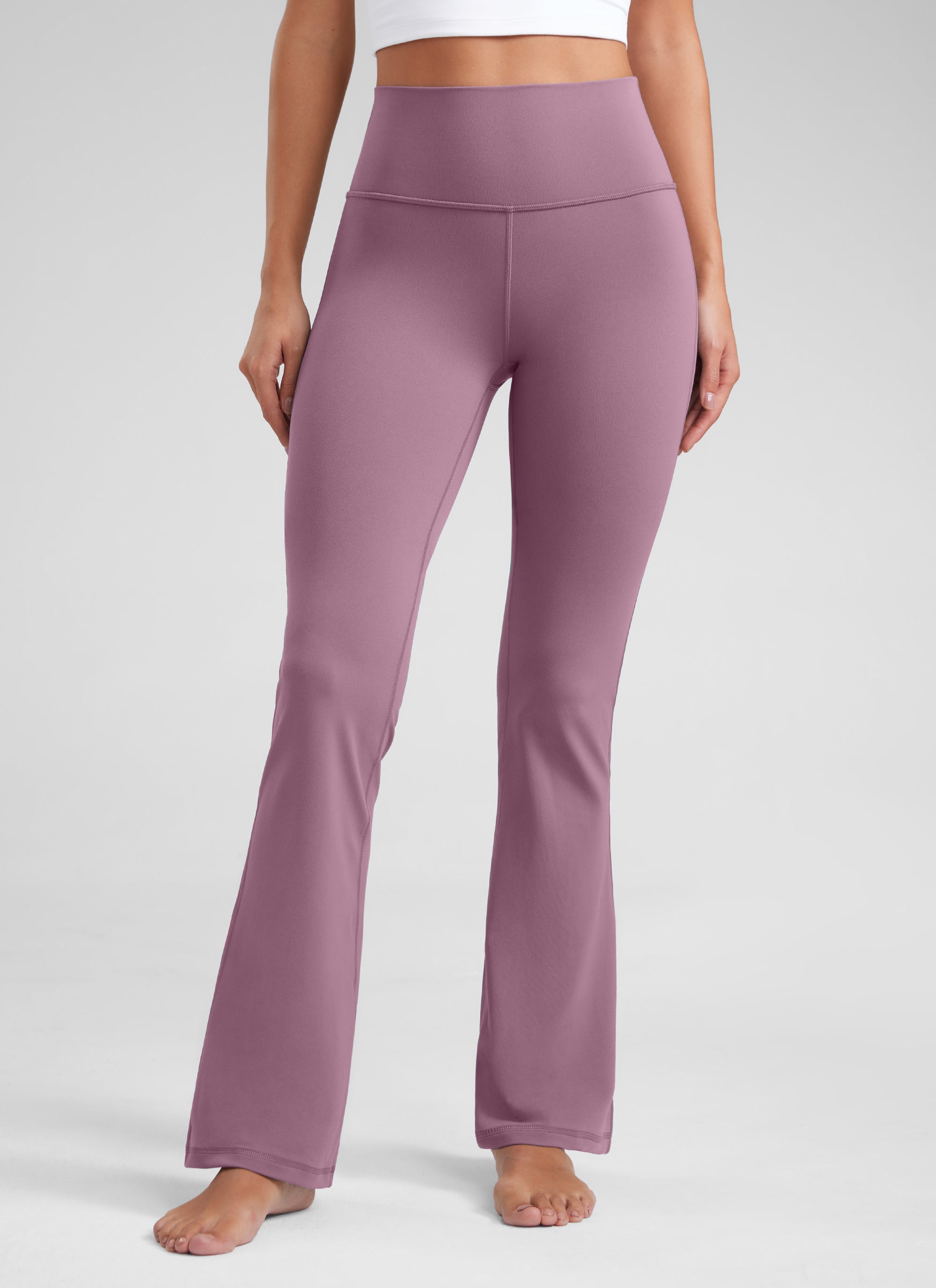 CRZ YOGA Leggings de Cintura Alta y Pierna Acampanada para Mujer Lavanda claro