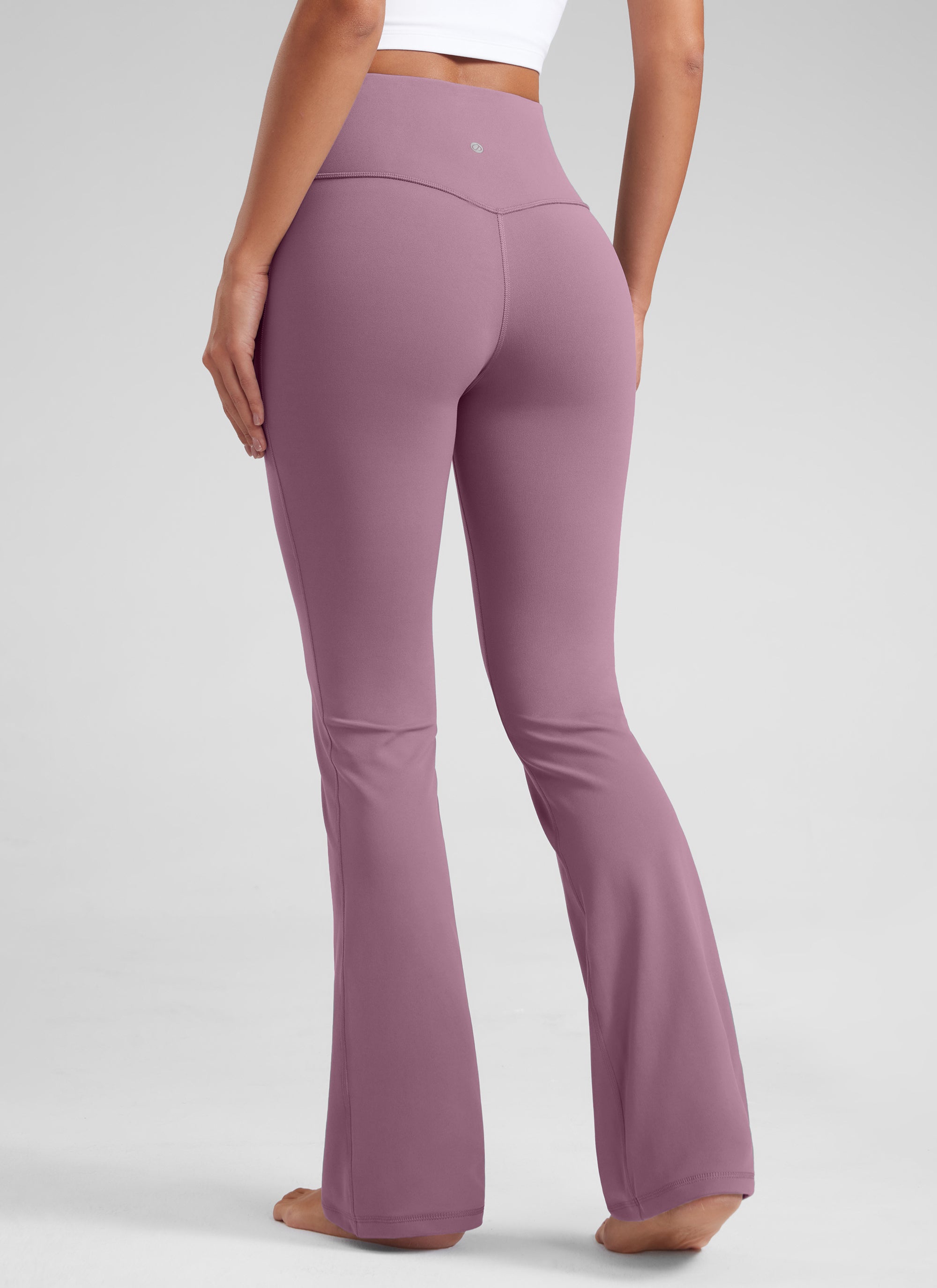CRZ YOGA Leggings de Cintura Alta y Pierna Acampanada para Mujer Lavanda claro