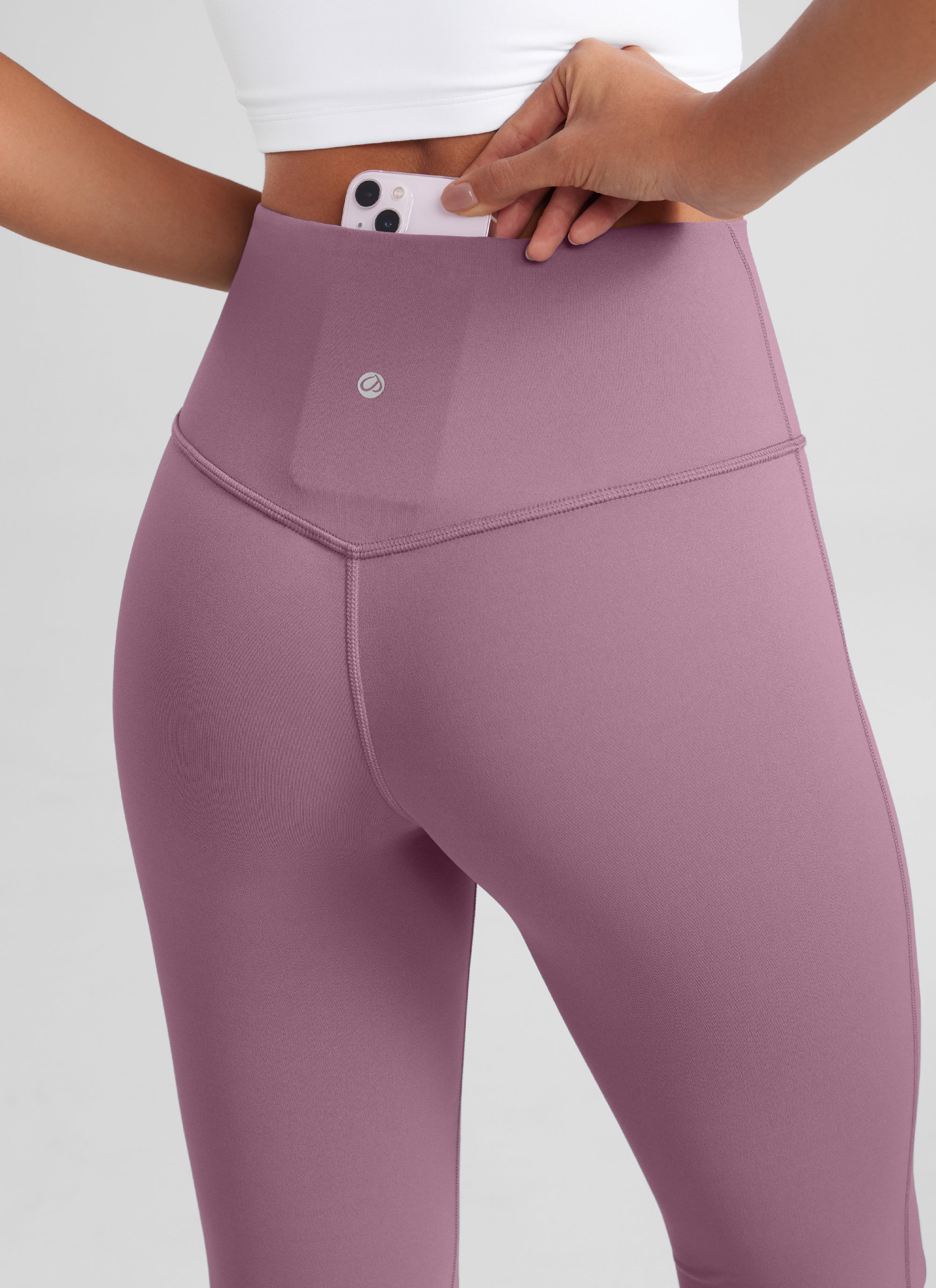 CRZ YOGA Leggings de Cintura Alta y Pierna Acampanada para Mujer Lavanda claro