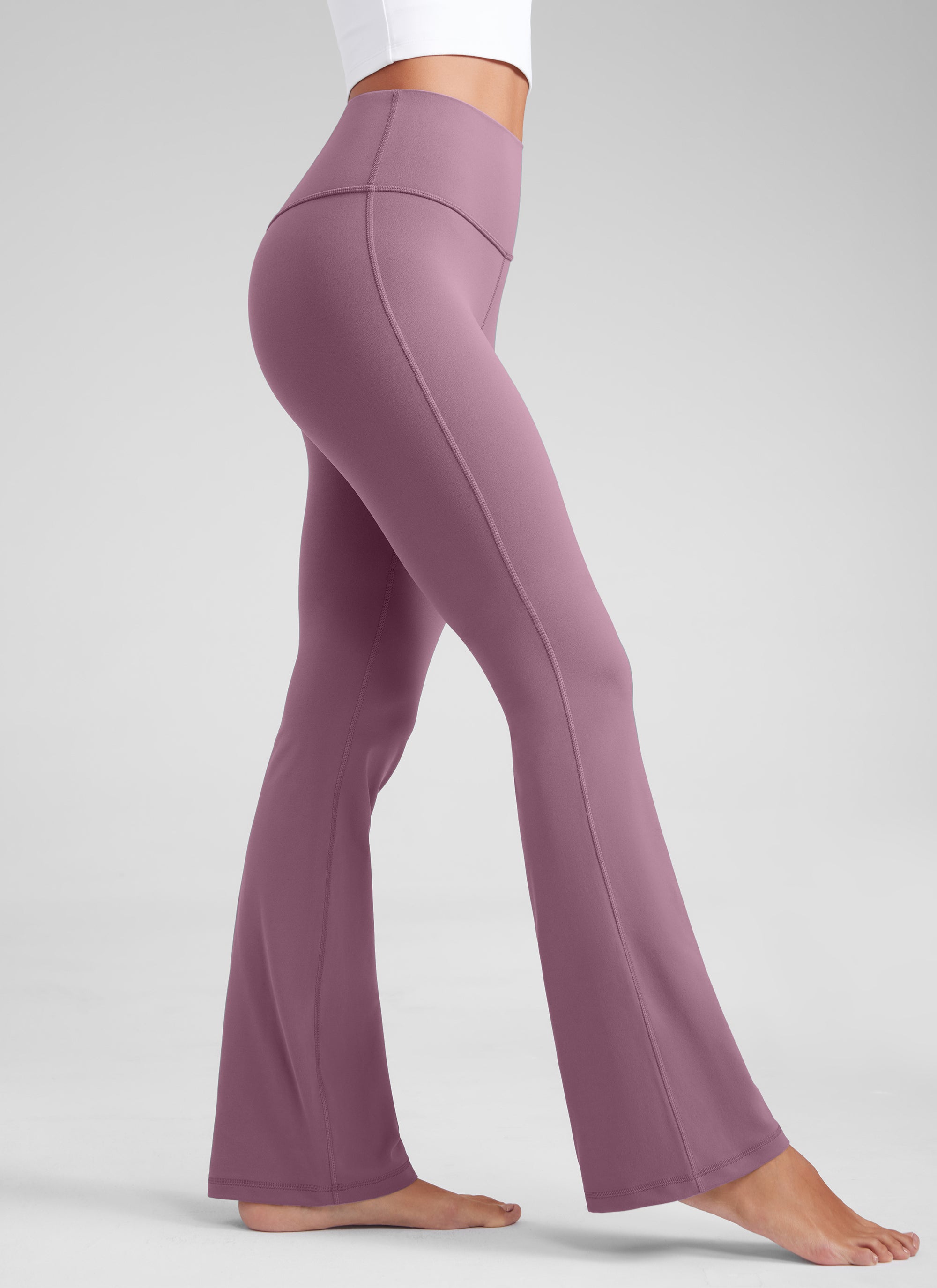 CRZ YOGA Leggings de Cintura Alta y Pierna Acampanada para Mujer Lavanda claro