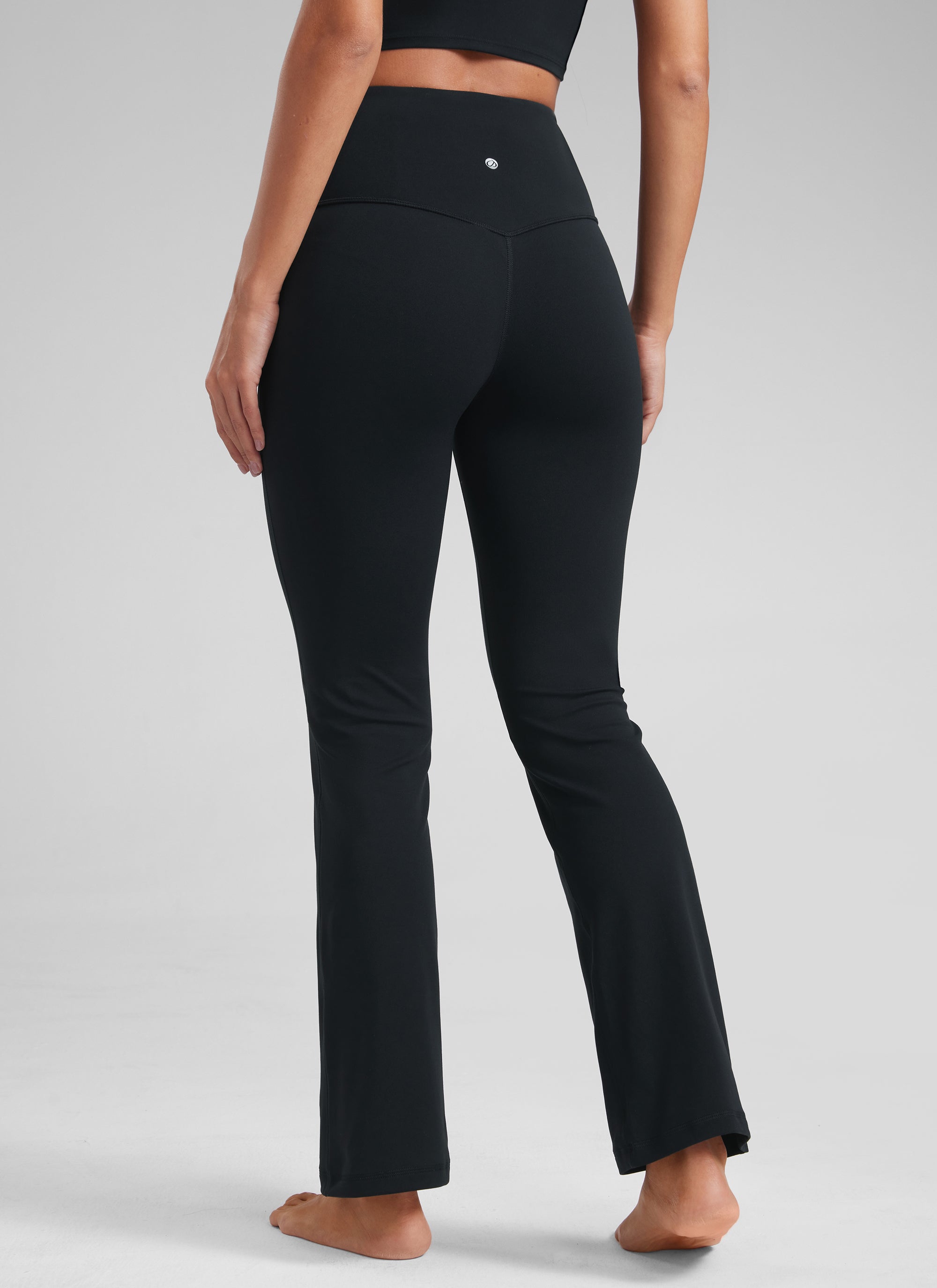 CRZ YOGA Leggings con Bolsillos Acampanados de 29 Pulgadas para Mujer Negro