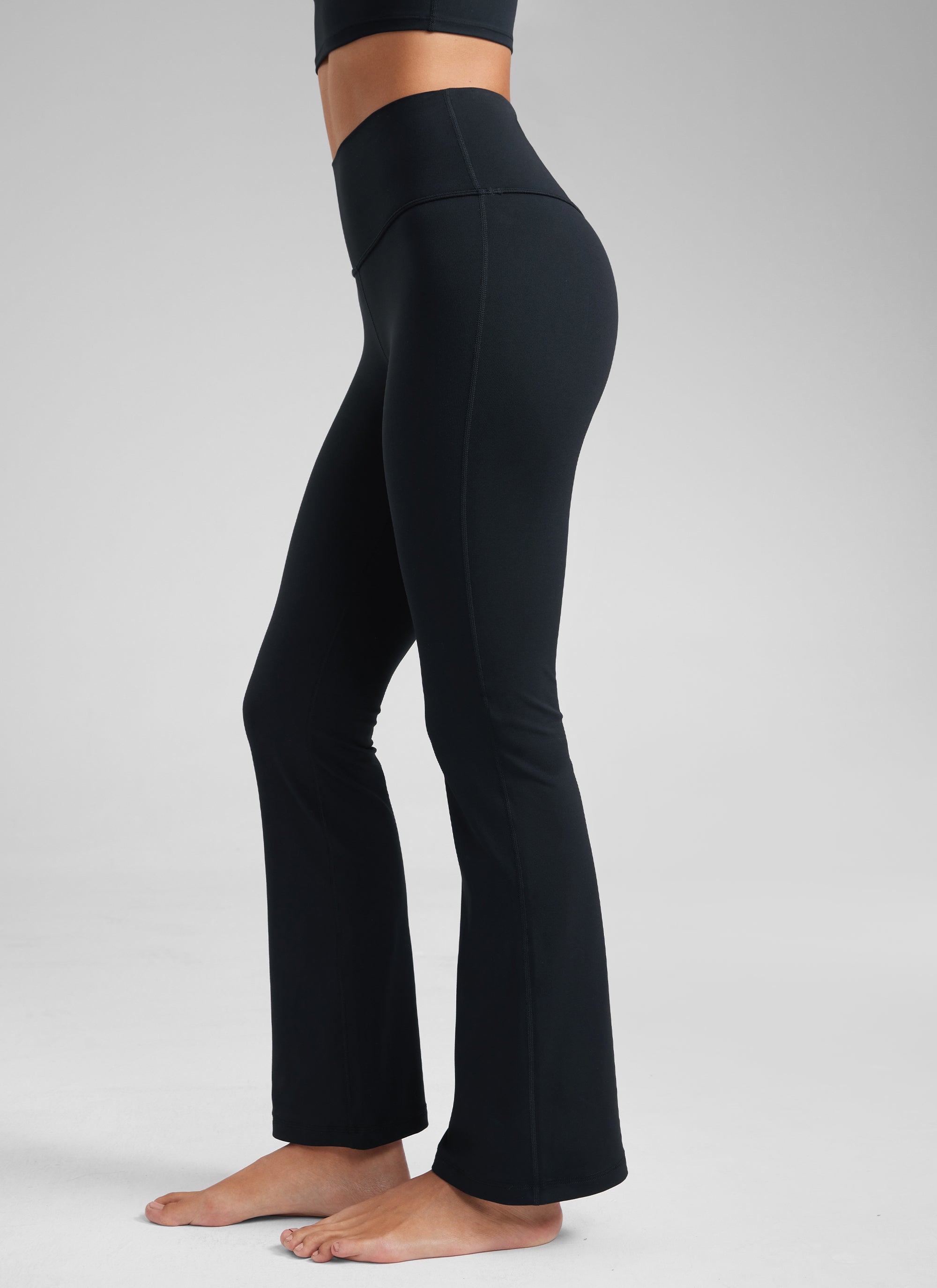 CRZ YOGA Leggings con Bolsillos Acampanados de 29 Pulgadas para Mujer Negro