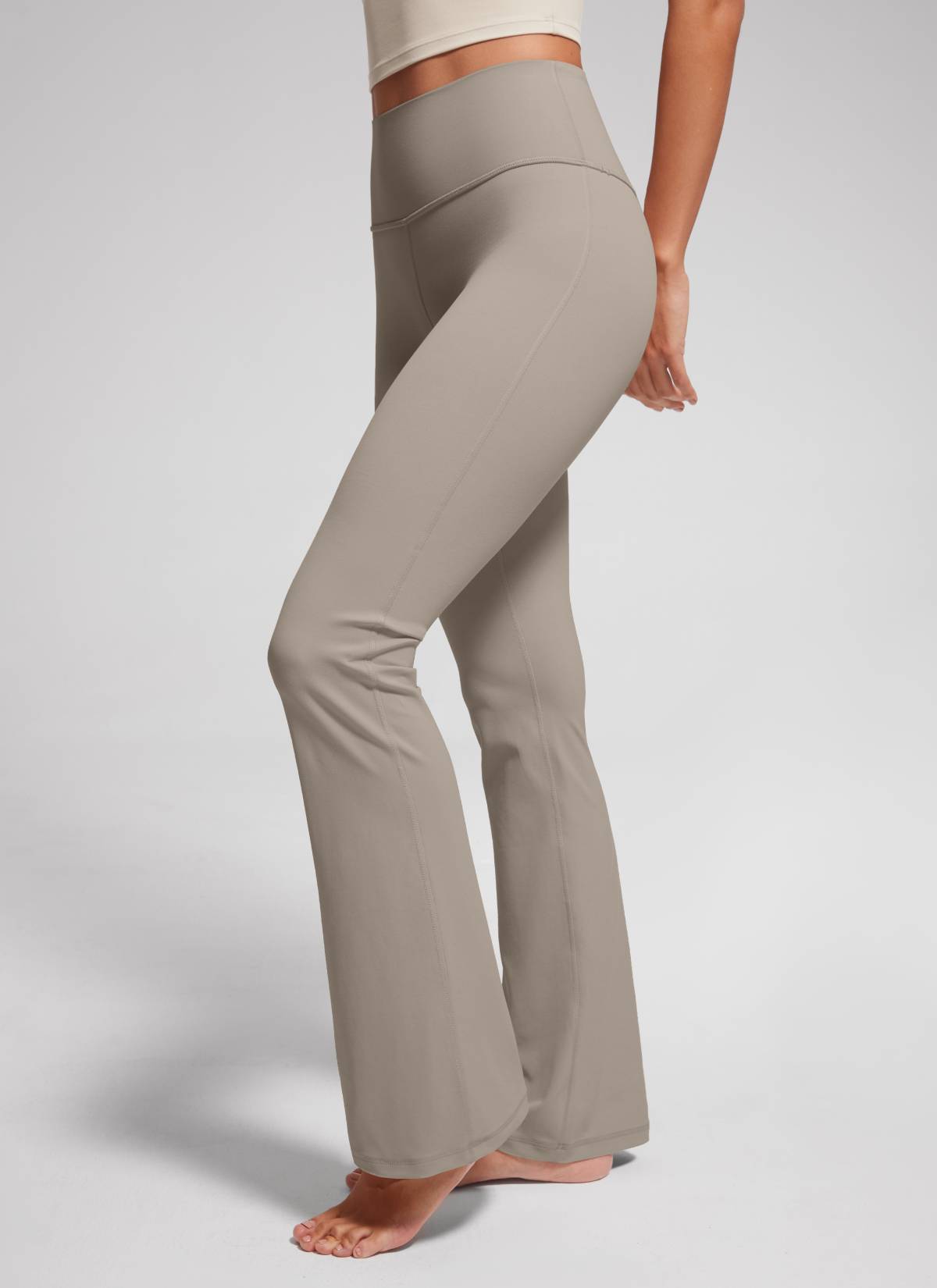 CRZ YOGA Leggings con Bolsillos Acampanados de 29 Pulgadas para Mujer Gris Ceniza Cálido