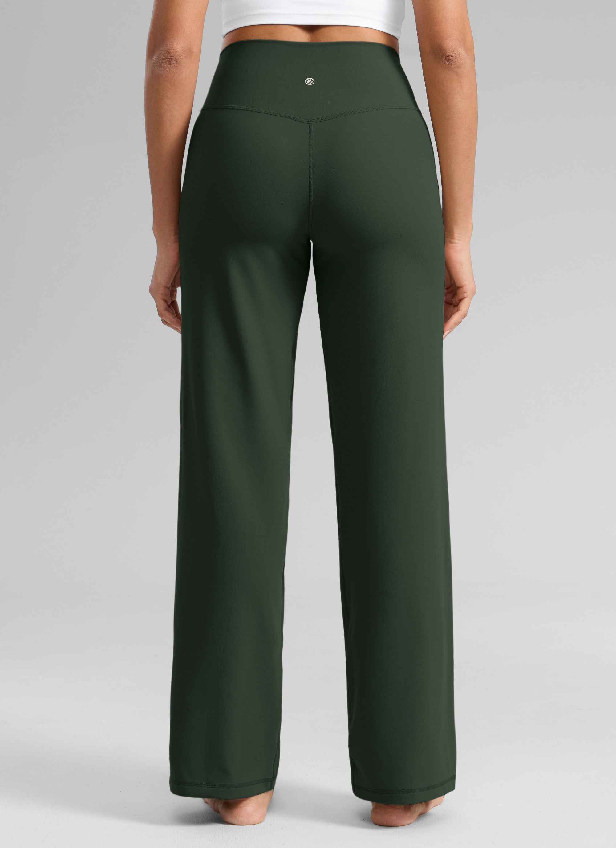 CRZ YOGA Pantalones Butterlift Cintura Alta Pierna Ancha 31 pulg. Leyenda Verde