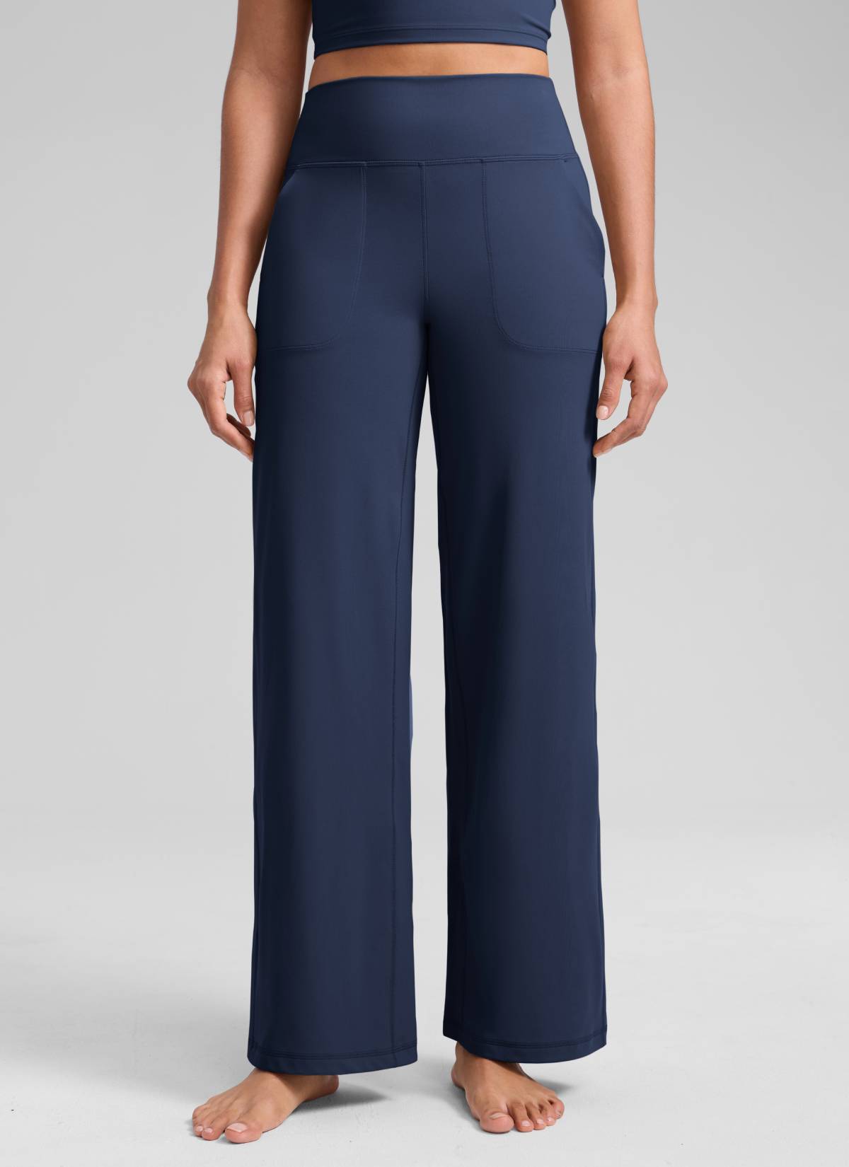 CRZ YOGA Pantalones Butterlift Cintura Alta Pierna Ancha 31 pulg. Azul Club
