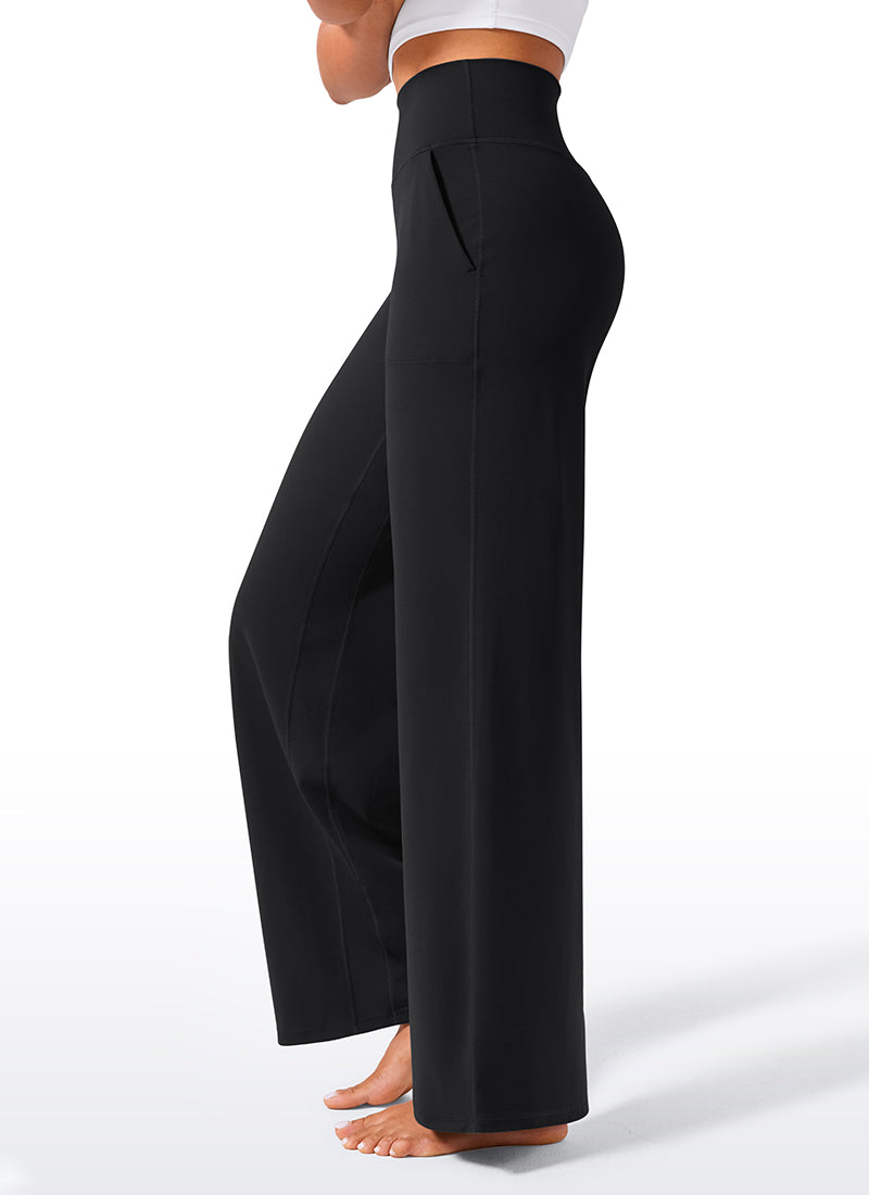 CRZ YOGA Pantalones Butterlift Cintura Alta Pierna Ancha 33 pulg. Negro