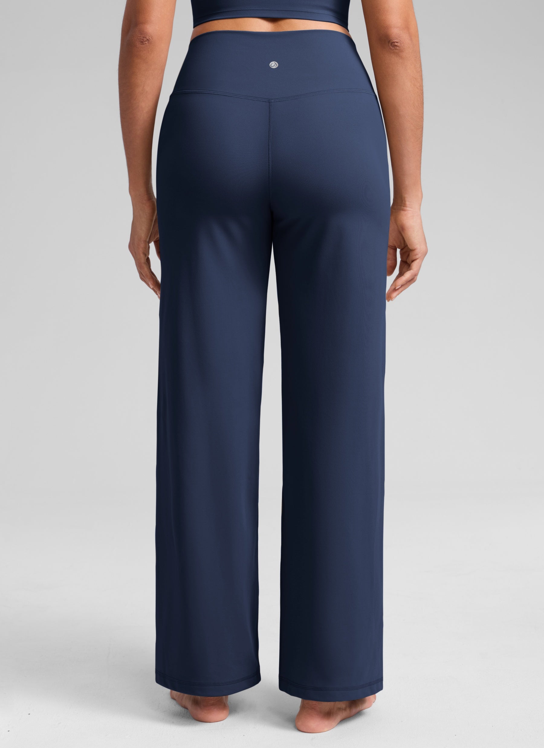 CRZ YOGA Pantalones Butterlift Cintura Alta Pierna Ancha 33 pulg. Azul Club