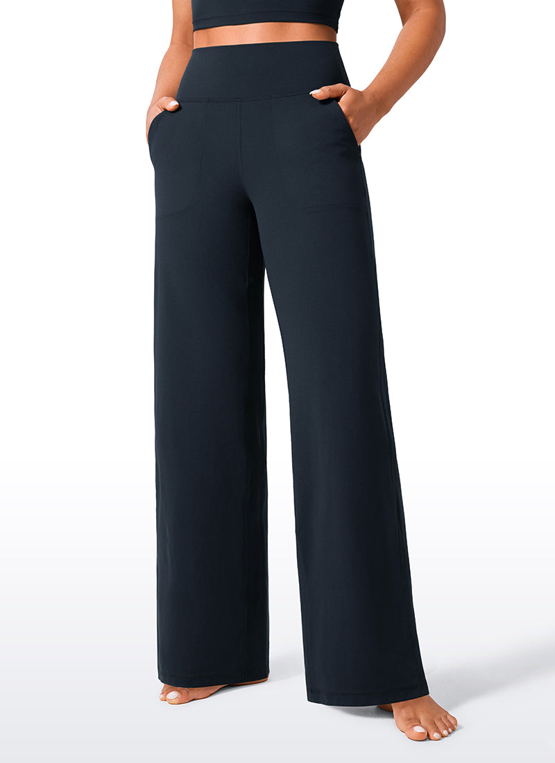 CRZ YOGA Pantalones Butterlift Cintura Alta Pierna Ancha 33 pulg. True Navy