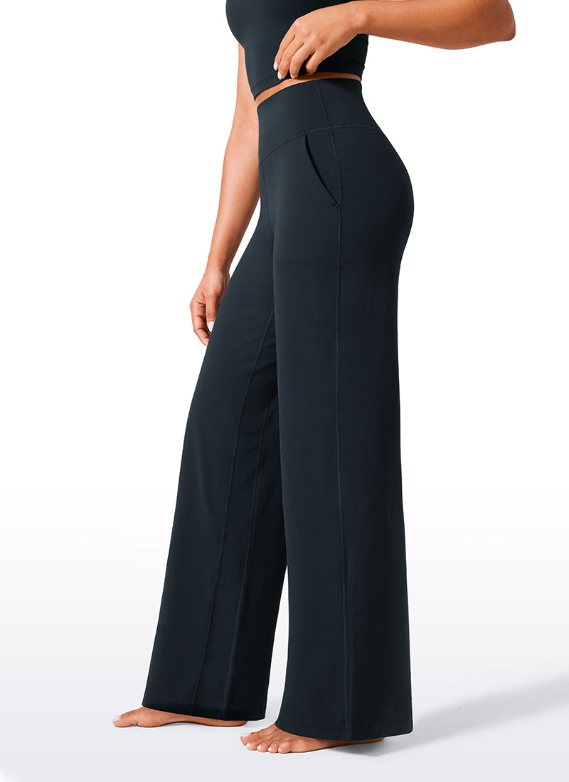 CRZ YOGA Pantalones Butterlift Cintura Alta Pierna Ancha 33 pulg. True Navy