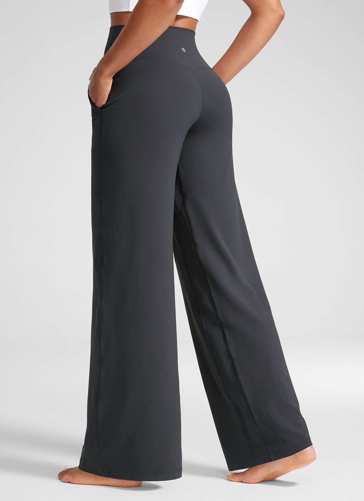 CRZ YOGA Pantalones Butterlift Cintura Alta Pierna Ancha 33 pulg. Gris misterioso