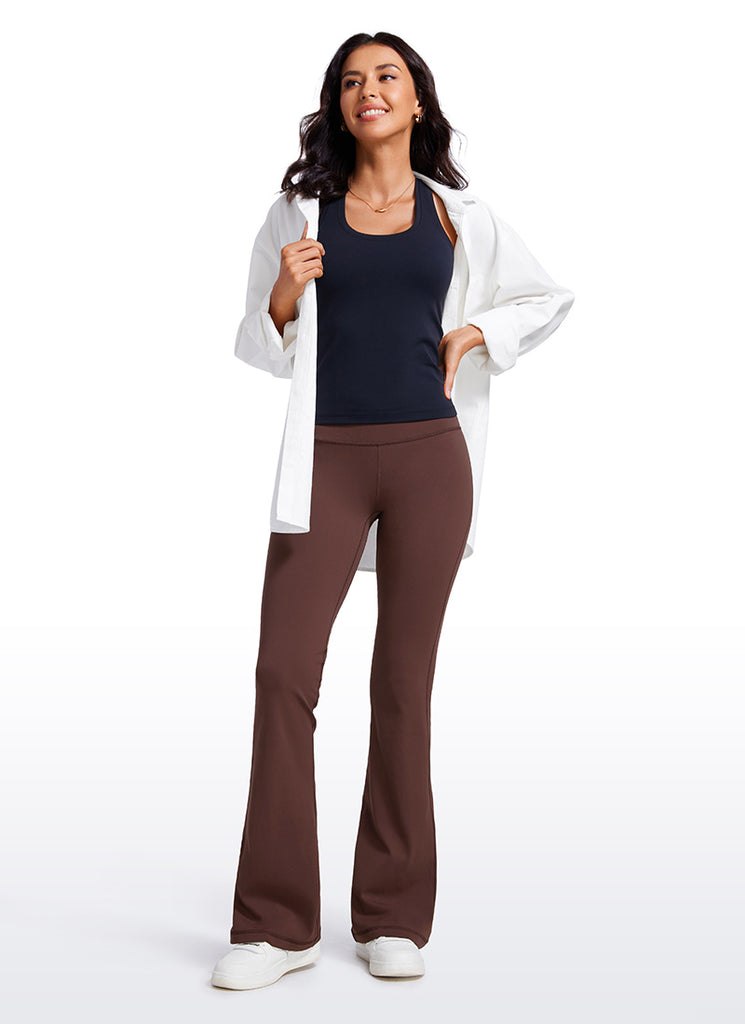 CRZ YOGA Butterluxe Leggings Acompañados de Cintura Baja de 32 Pulgadas para Mujer Gris pardo