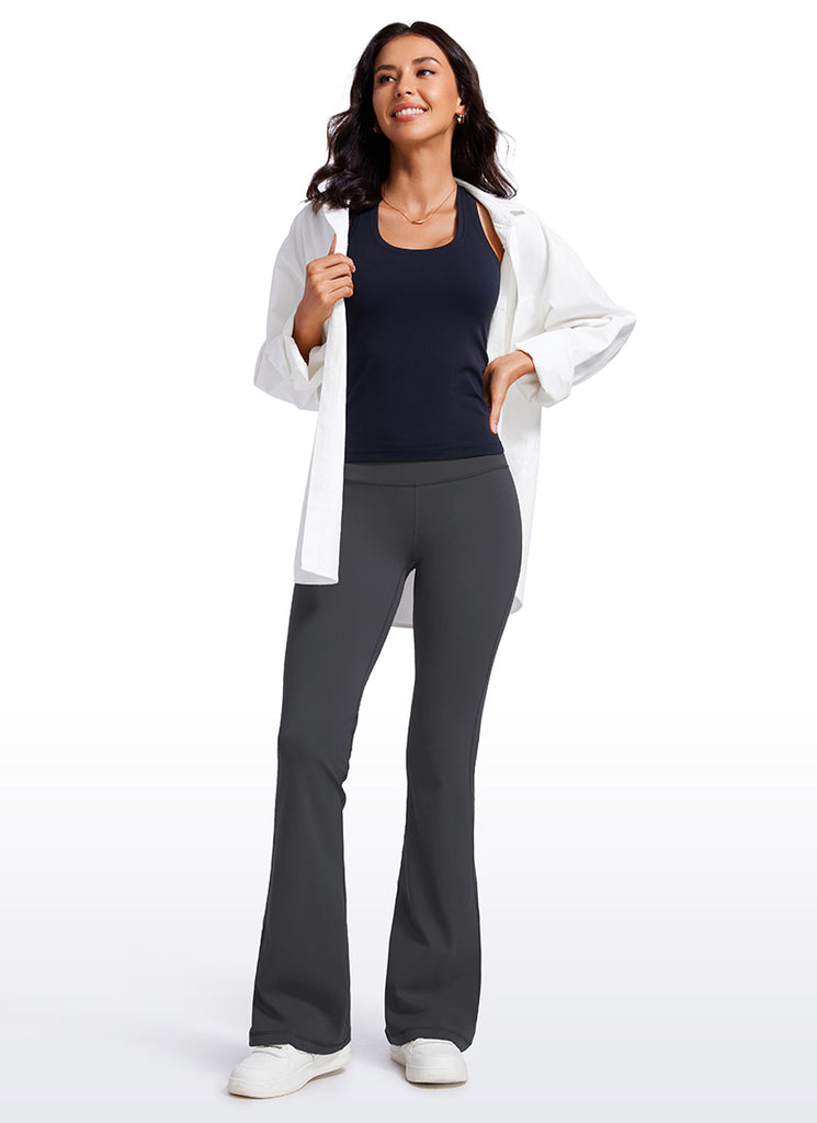 CRZ YOGA Butterluxe Leggings Acompañados de Cintura Baja de 32 Pulgadas para Mujer Gris pardo