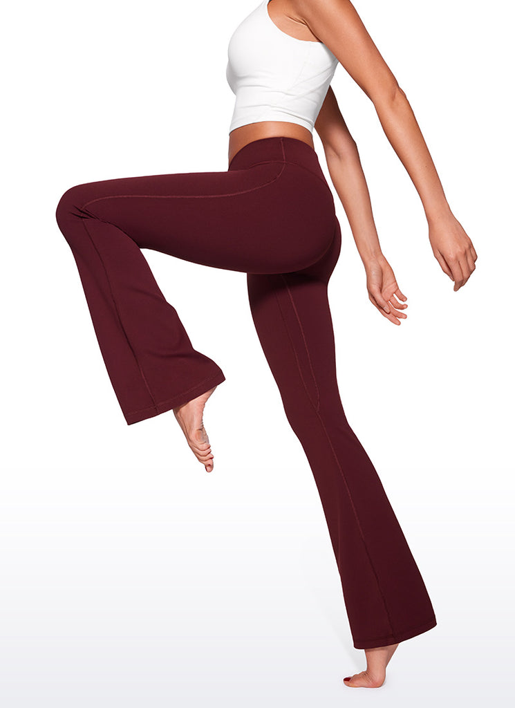 CRZ YOGA Butterluxe Leggings Acompañados de Cintura Baja de 32 Pulgadas para Mujer Merlot Rojo