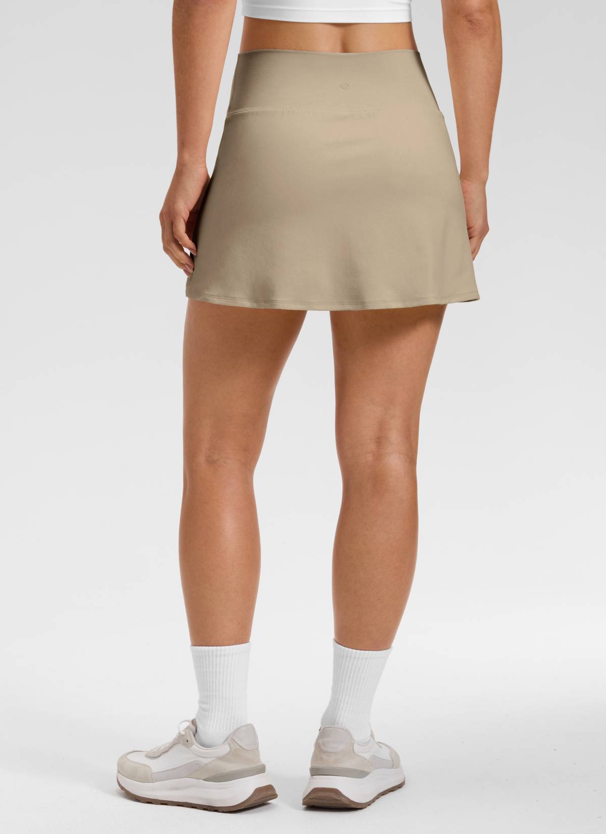 CRZ YOGA Falda de Tenis Mujer Butterluxe Alta 14.5'' con Bolsillo Roble