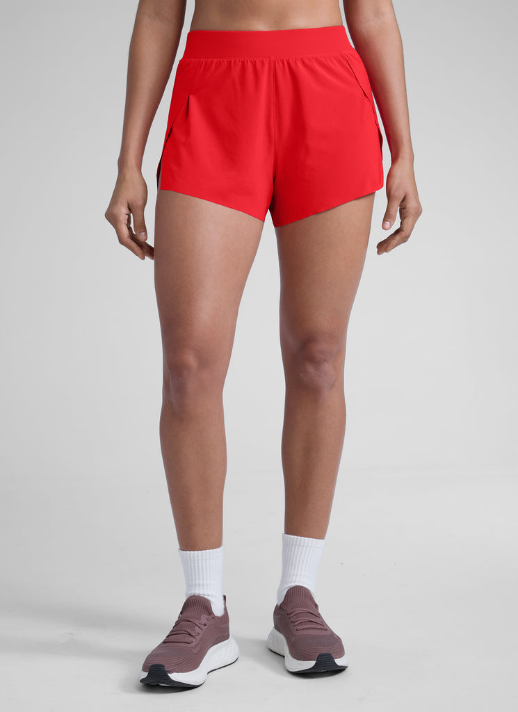 CRZ YOGA Shorts Forrados de Secado Rápido Abertura Feathery Fit Suave El azul de la brisa