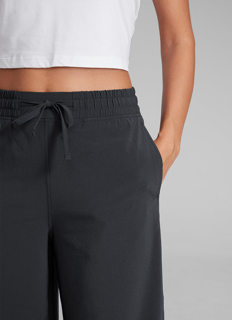 CRZ YOGA Feathery Fit Suave Pantalones de Pierna Ancha de 25 Pulgadas para Mujer Platino Gris