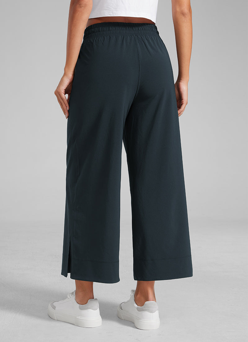 CRZ YOGA Feathery Fit Suave Pantalones de Pierna Ancha para Mujer True Navy @model_info:L