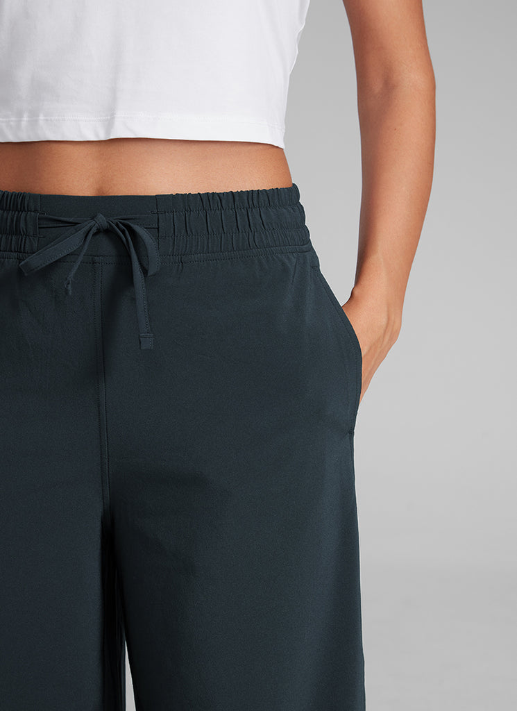 CRZ YOGA Feathery Fit Suave Pantalones de Pierna Ancha de 25 Pulgadas para Mujer True Navy