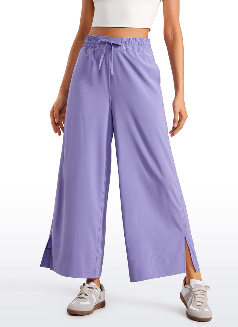 CRZ YOGA Feathery Fit Suave Pantalones de Pierna Ancha para Mujer Lavanda Oscura Morada @model_info:V