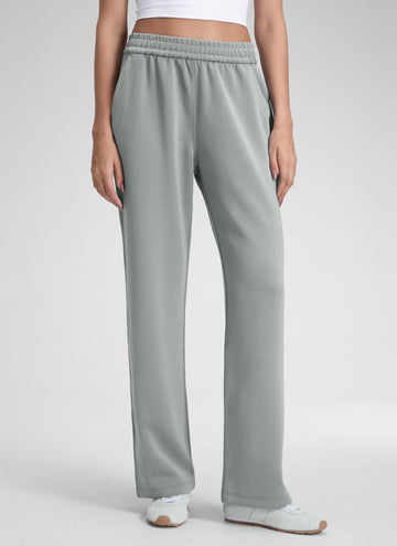 CRZ YOGA Pantalones de Tiro Alto y Pierna Ancha de 31 Pulgadas para Mujer Sterling