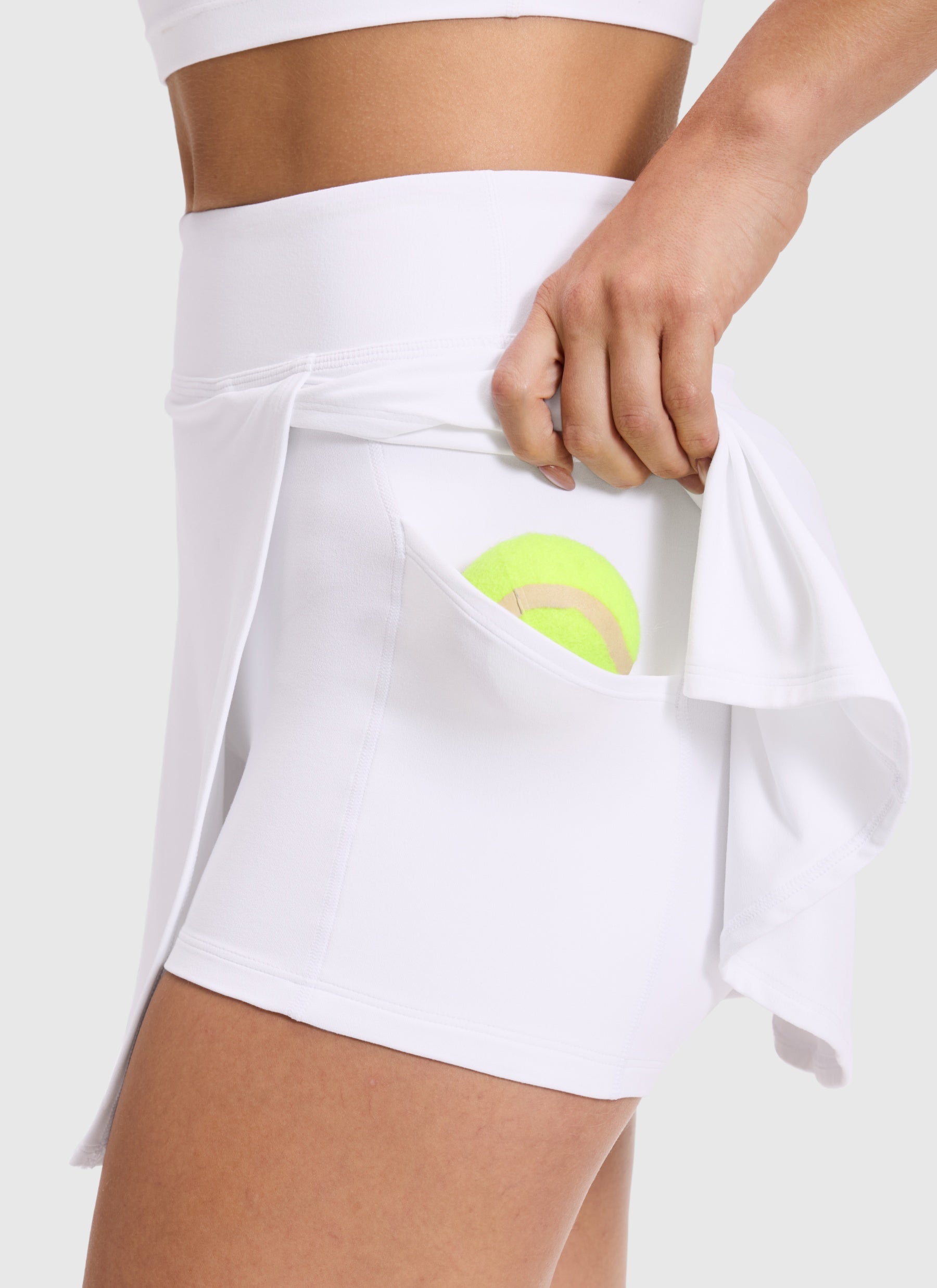 Falda de Golf CRZ YOGA Mujer Butterlift® Cintura Alta Corte A Abertura Lateral 14