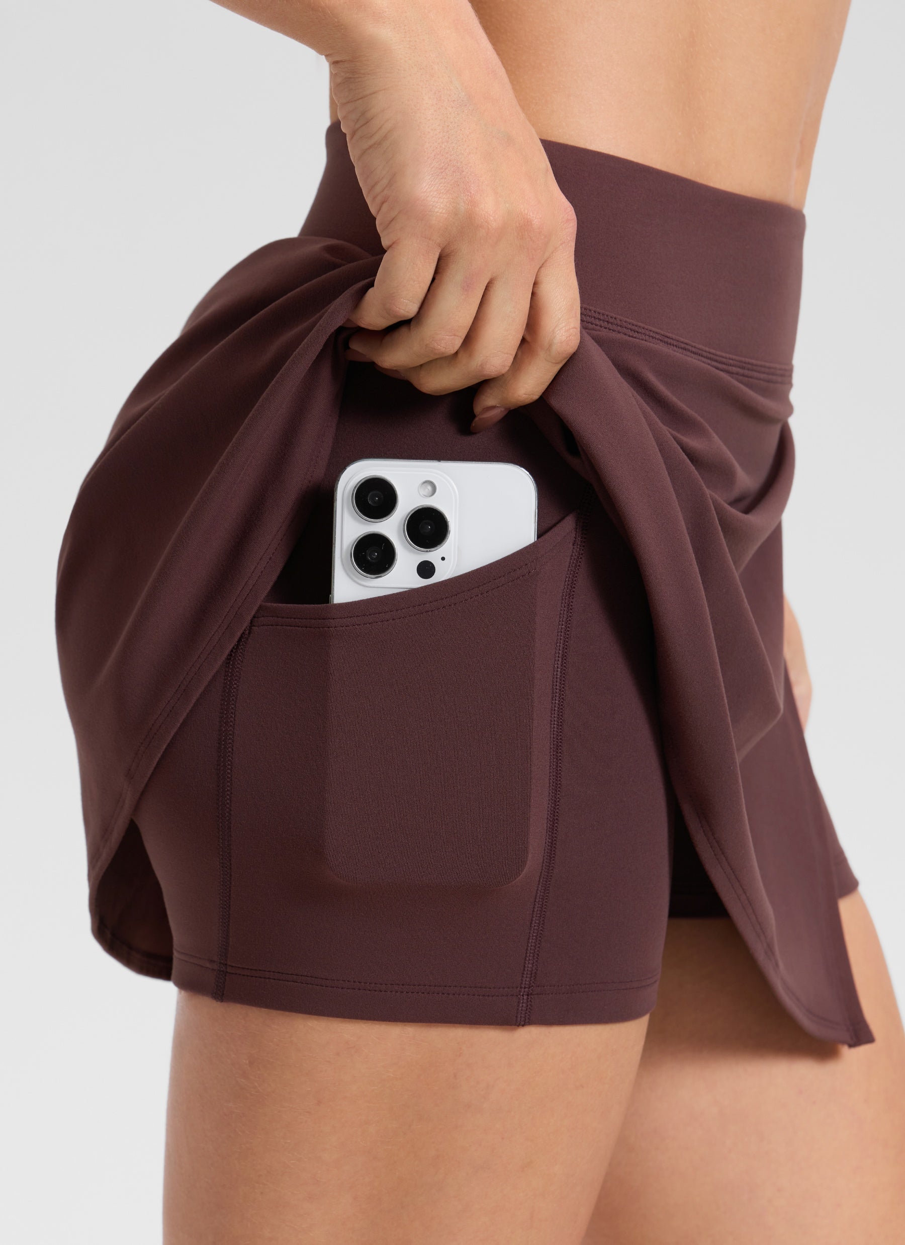 CRZ YOGA Mujer Butterlift Golf Falda Tiro Alto A Line Abertura 14