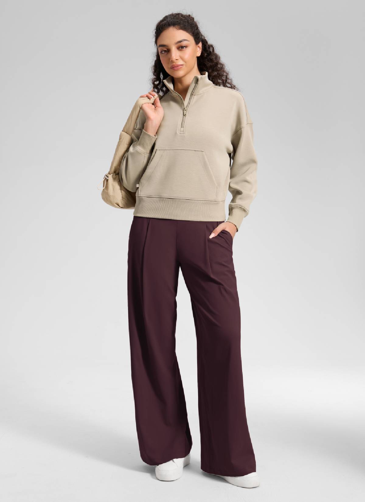 CRZ YOGA Butterluxe Palazzo Cintura Alta con Bolsillos 30