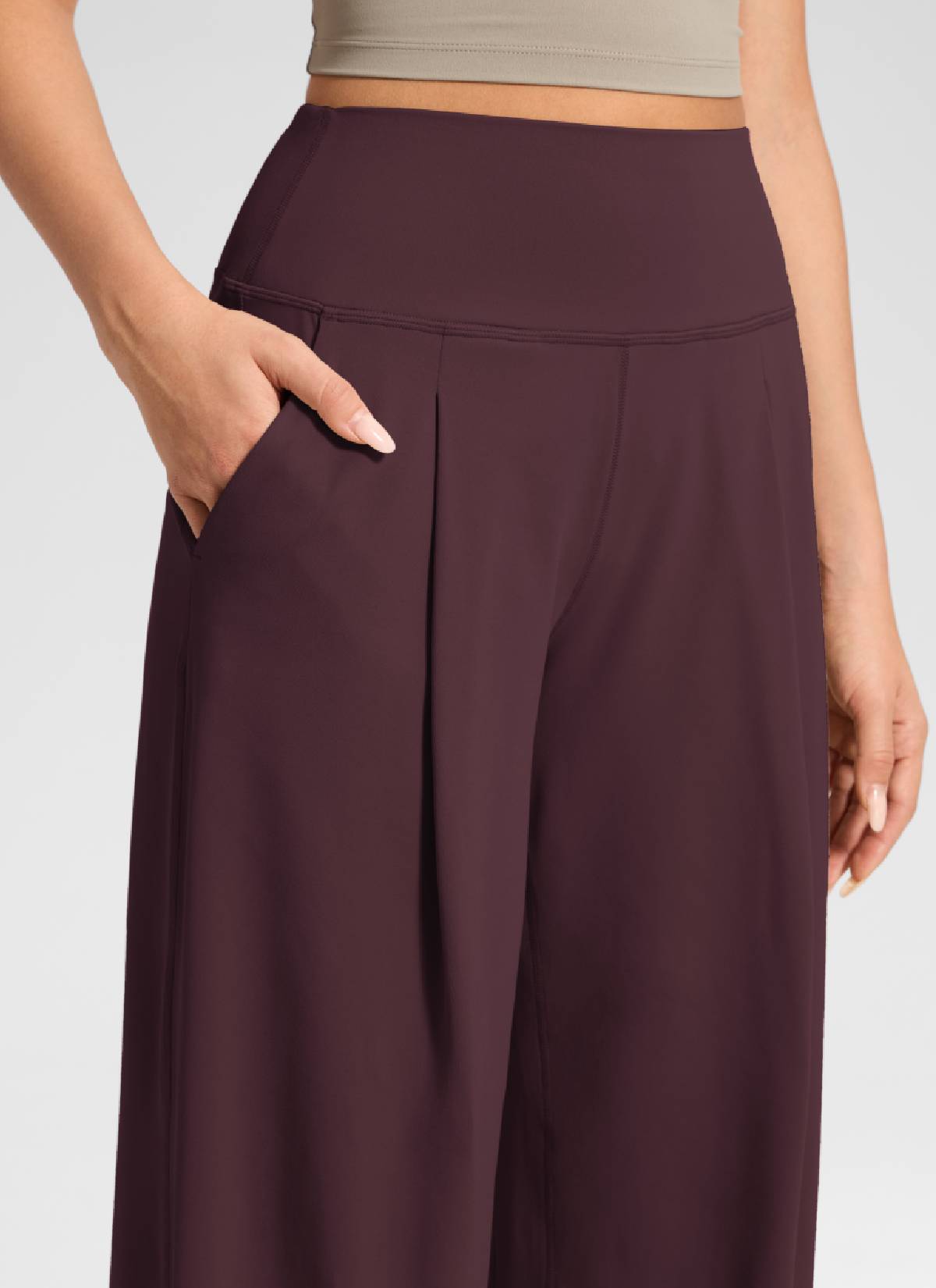 CRZ YOGA Butterluxe Palazzo Cintura Alta con Bolsillos 30