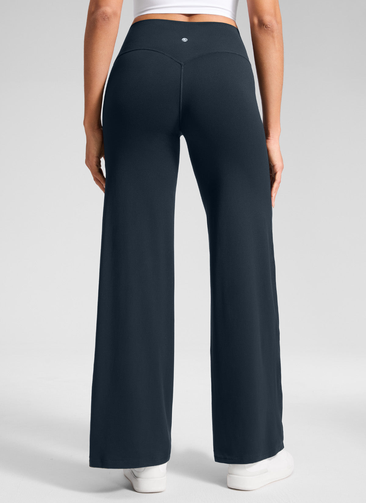 CRZ YOGA Mujer Softretch Pantalón de Cintura Alta sin Costura Delante True Navy
