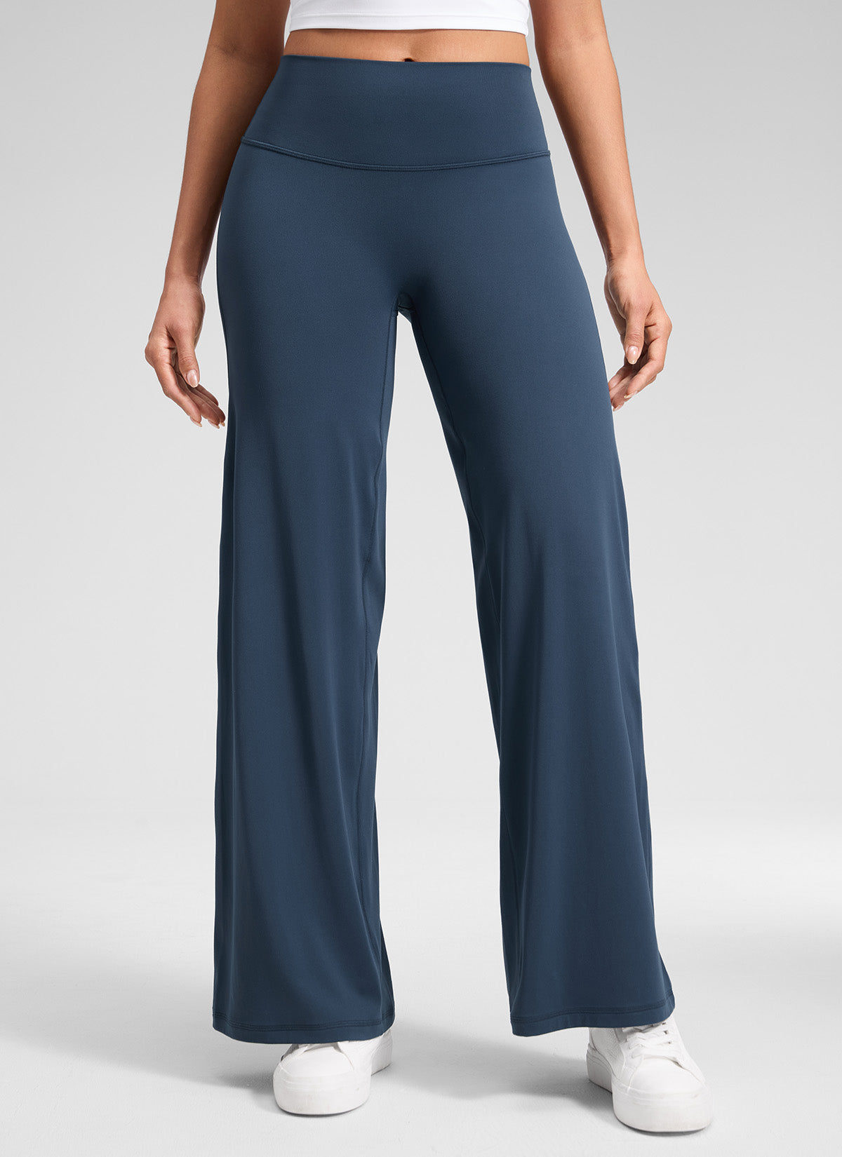 CRZ YOGA Mujer Softretch Pantalón de Cintura Alta sin Costura Delante Stelindigo