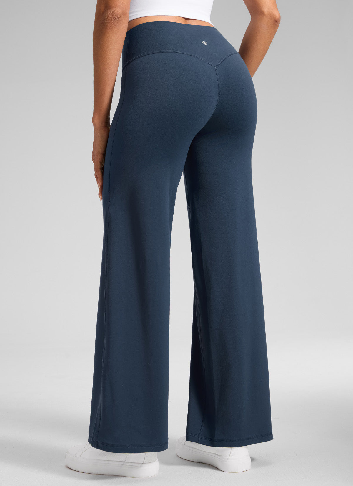 CRZ YOGA Mujer Softretch Pantalón de Cintura Alta sin Costura Delante Stelindigo