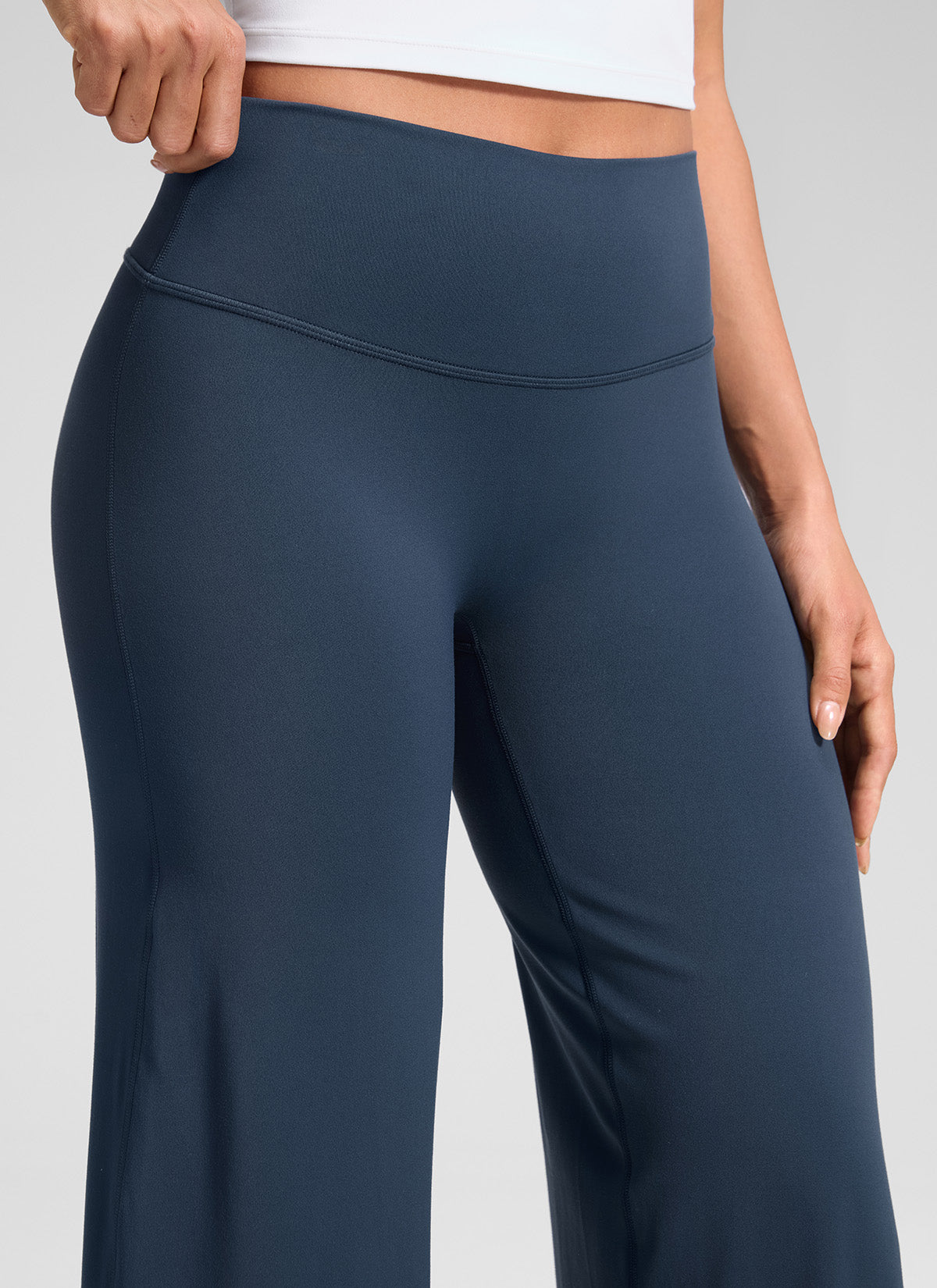 CRZ YOGA Mujer Softretch Pantalón de Cintura Alta sin Costura Delante Stelindigo