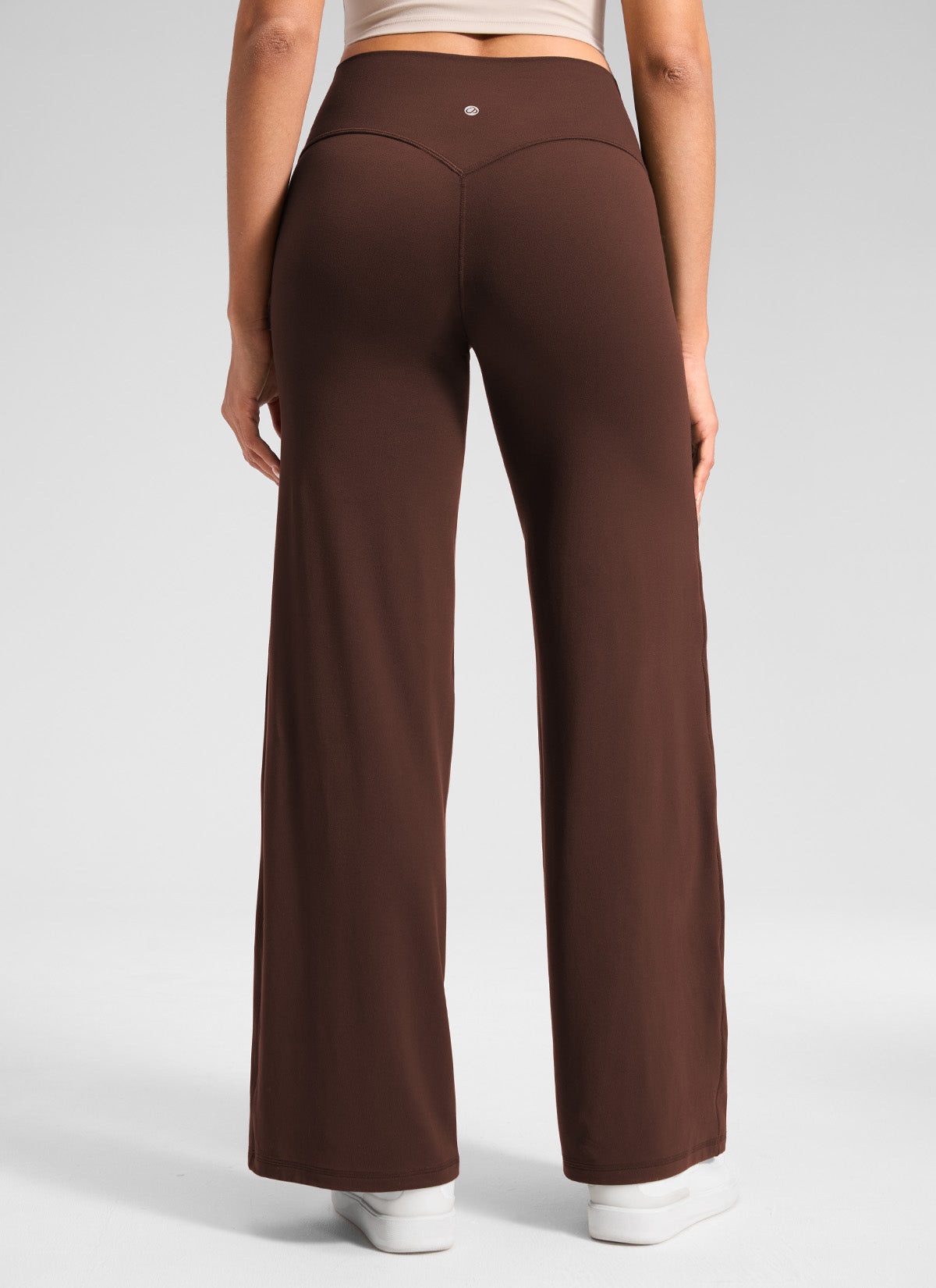 CRZ YOGA Mujer Softretch Pantalón de Cintura Alta sin Costura Delante Marrón Lava